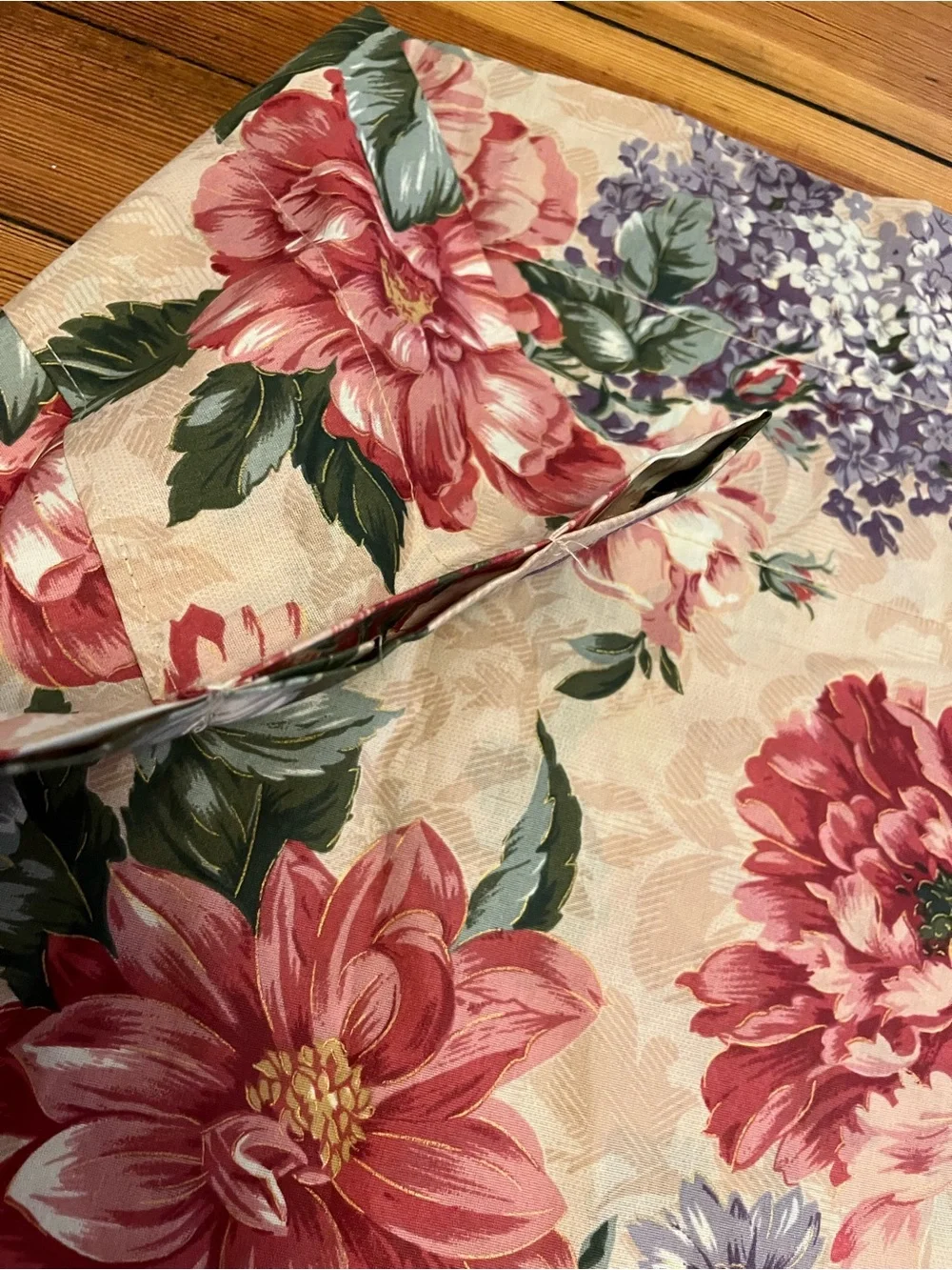 Vintage Floral Valance 80”/ 16”